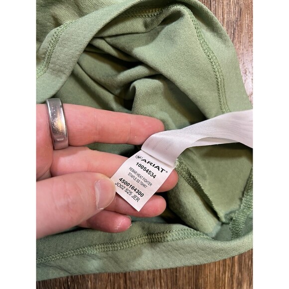 Ariat Rebar Heat Fighter Light Green Mens Short Sleeve Pocket T Shirt Large - Picture 6 of 10